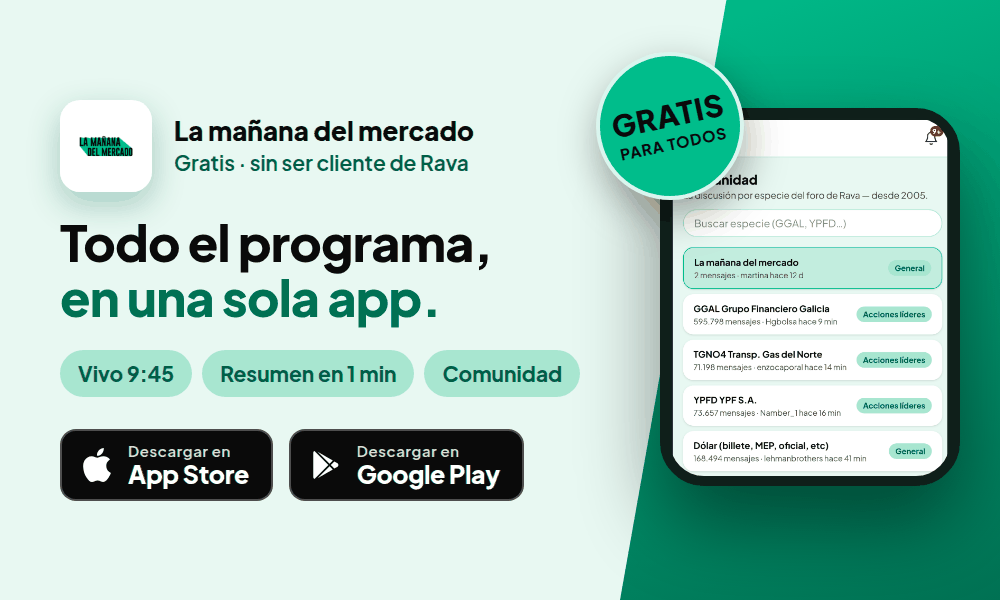 App La mañana del mercado para iPhone y Android