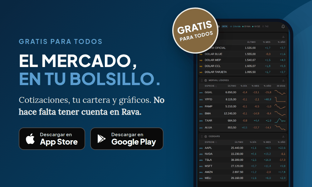 App Rava Mercado para iPhone y Android