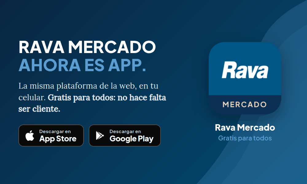 App Rava Mercado para iPhone y Android